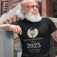 White Text Photo Proud Grandpa of 2022 Graduate