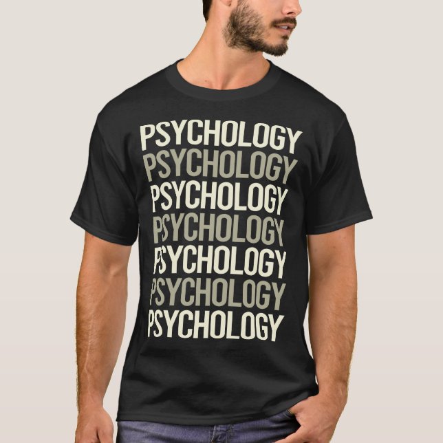 White Text Psychology Psychologist T-Shirt (Front)