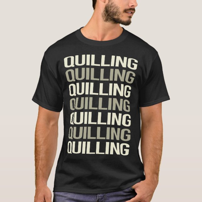 White Text Quilling T-Shirt (Front)