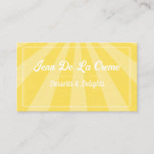 White Text Sunshine Sky Funky Vintage Business Card