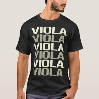 White Text Viola Violist T-Shirt