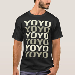 White Text YoYo Yo-Yo YoYoing T-Shirt