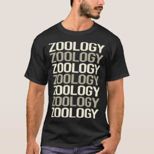 White Text Zoology Zoologist T-Shirt