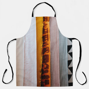 White textile apron