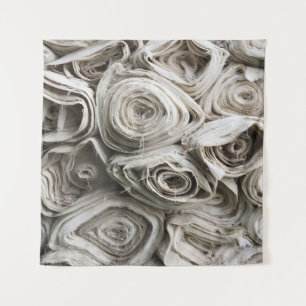 White textile lot tapestry