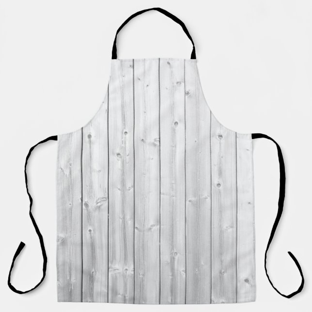 White texture wood surface apron (Front)