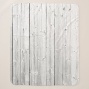 White texture wood surface sherpa blanket