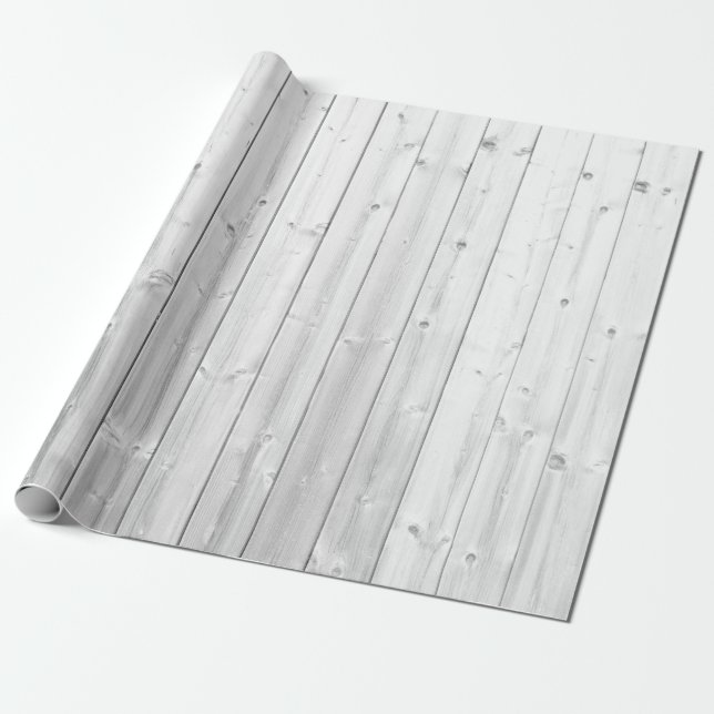 White texture wood surface wrapping paper (Unrolled)
