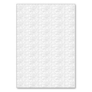 White textured background with subtle, interwoven, table number