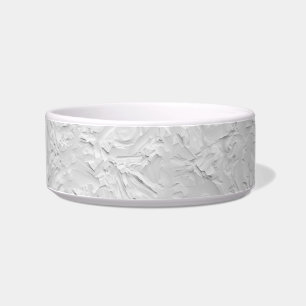 White Textured Stone, Monochrome Abstract Art Bowl