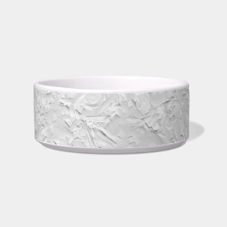 White Textured Stone, Monochrome Abstract Art Bowl