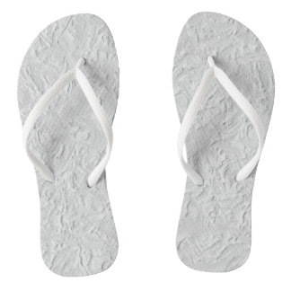 White Textured Stone, Monochrome Abstract Art Thongs