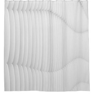 White textured wall shower curtain