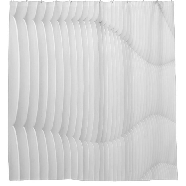 White textured wall shower curtain (Front)
