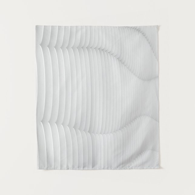 White textured wall tapestry (Front)