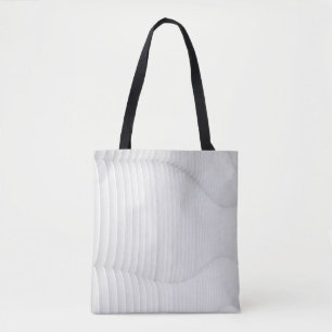 White textured wall tote bag