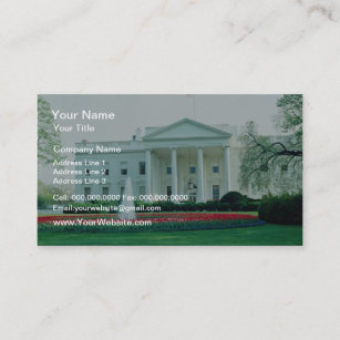 White The White House, Washington, D.C., U.S.A. fl Business Card