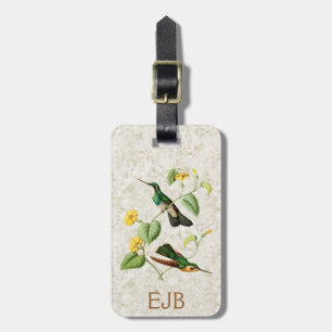 White Throat Mountain Gem Hummingbird Luggage Tag