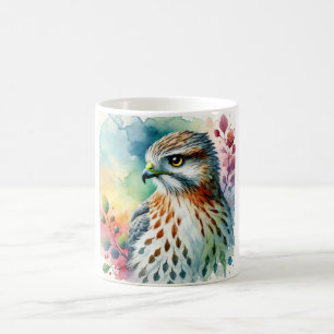 White Throated Hawk 080824AREF115 - Watercolor Coffee Mug