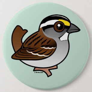 White-throated Sparrow 6 Cm Round Badge