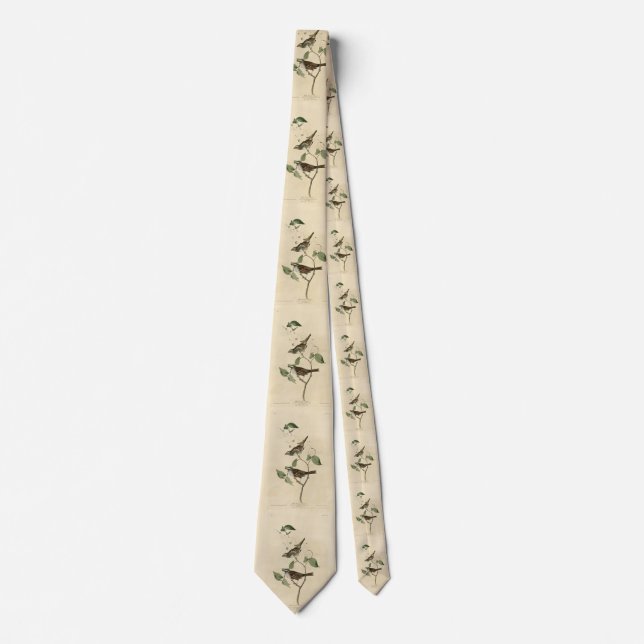 White throated Sparrow, Audubon's Birds of America Tie (Front)