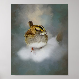 White Throated Sparrow Poster