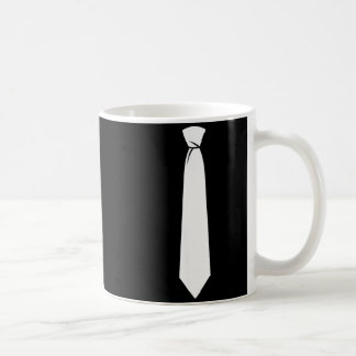 White Tie Costume Shirt Men Women Kids Tie Costume Coffee Mug
