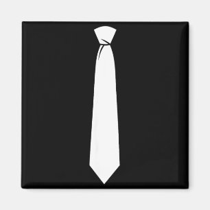 White Tie Costume Shirt Men Women Kids Tie Costume Magnet