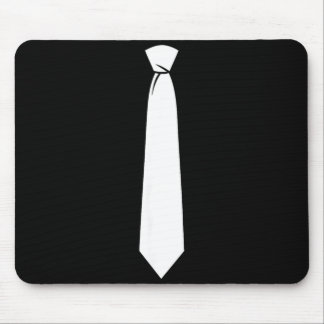 White Tie Costume Shirt Men Women Kids Tie Costume Mouse Pad