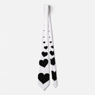 White Tie with Black Hearts