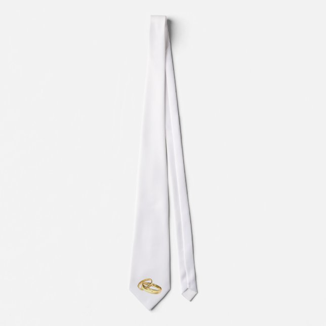 White Tie With Wedding Rings Design (Front)