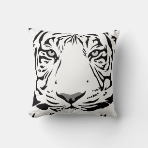 WHITE TIGER ART THROW PILLOWS