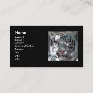 White Tiger Bengal Business Card