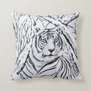 White Tiger Blending In Cushion