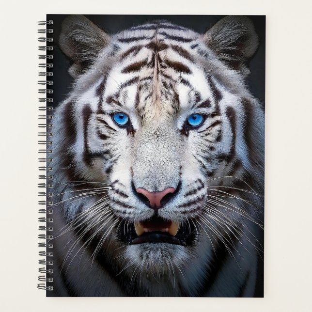 White Tiger Blue Eyes Planner (Front)