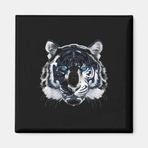 White Tiger Blue Eyes Wild Cat Animal _1 Magnet