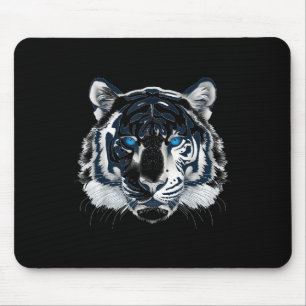 White Tiger Blue Eyes Wild Cat Animal _1 Mouse Pad
