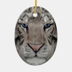 White Tiger Ceramic Ornament