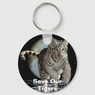 WHITE TIGER CUB Collection Key Ring