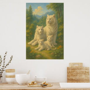 White Tiger • Dawn Forest Ancestral Family ManJi Poster