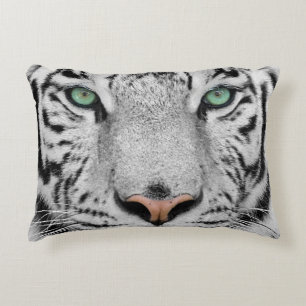 White Tiger Decorative Cushion
