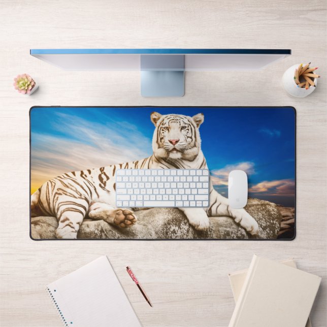 White Tiger  Desk Mat (Office 1)