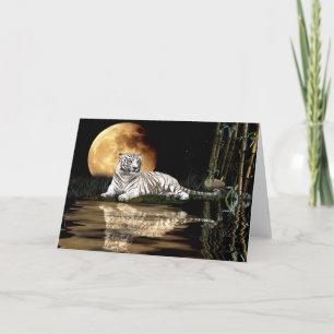 WHITE TIGER Endangered Species Series Holiday Card
