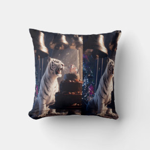 White Tiger Evening Celebration Cushion