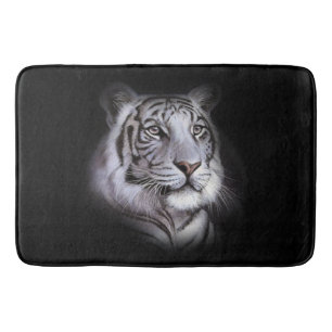 White Tiger Face Bath Mat