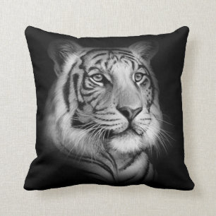 White Tiger Face Cushion
