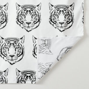 White Tiger Face Head Wild Animals Feline Lover Tapestry