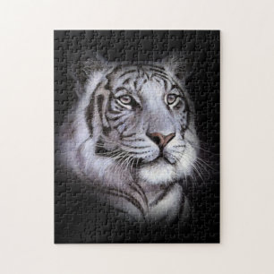 White Tiger Face Jigsaw Puzzle