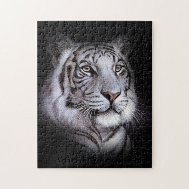 White Tiger Face Jigsaw Puzzle (Vertical)
