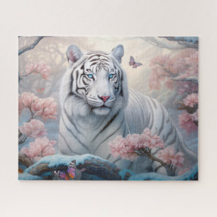 White Tiger Fantasy Art Jigsaw Puzzle
